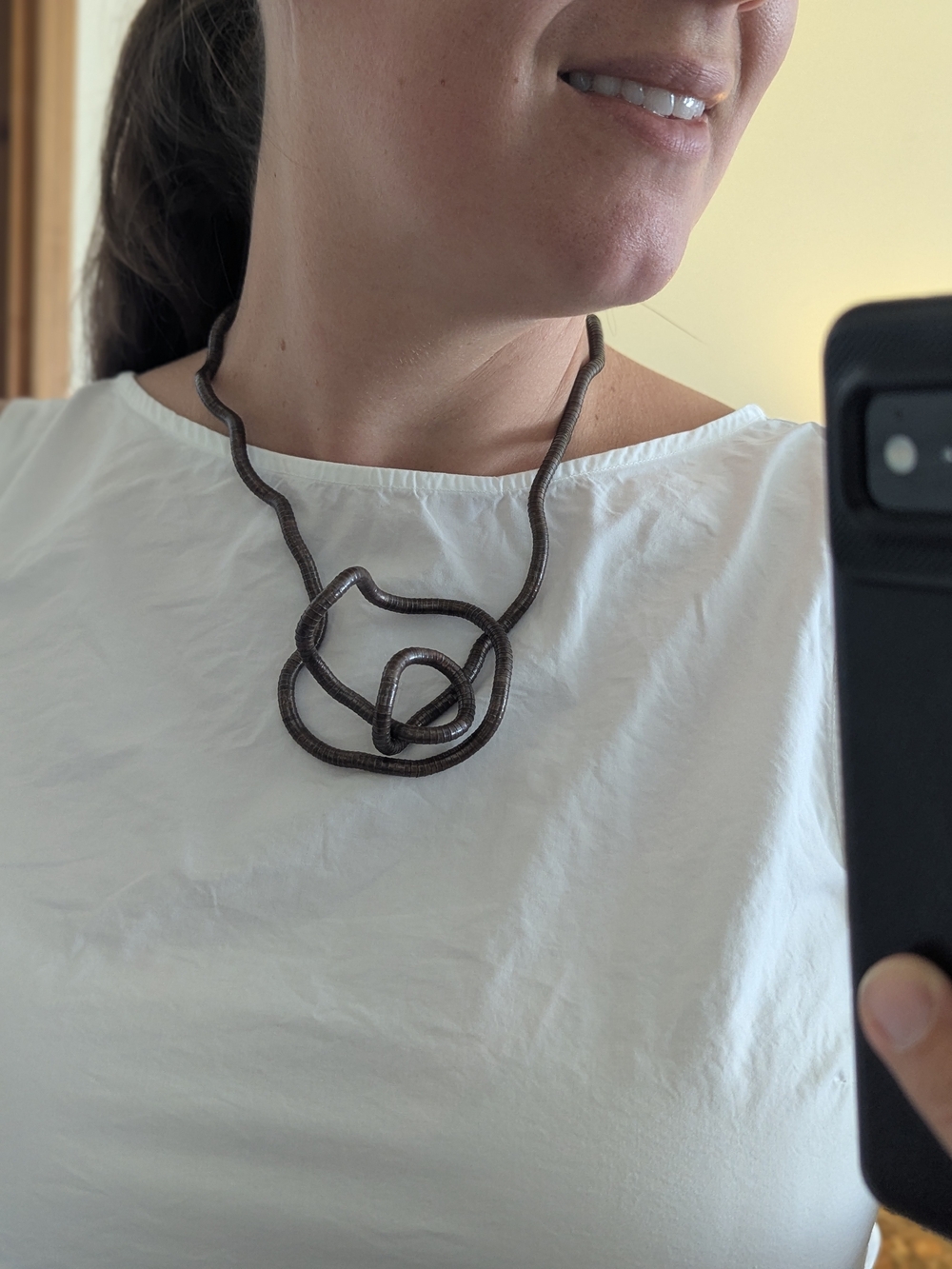 Sculptural Moldable Metal Necklace